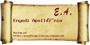 Enyedi Apollónia névjegykártya